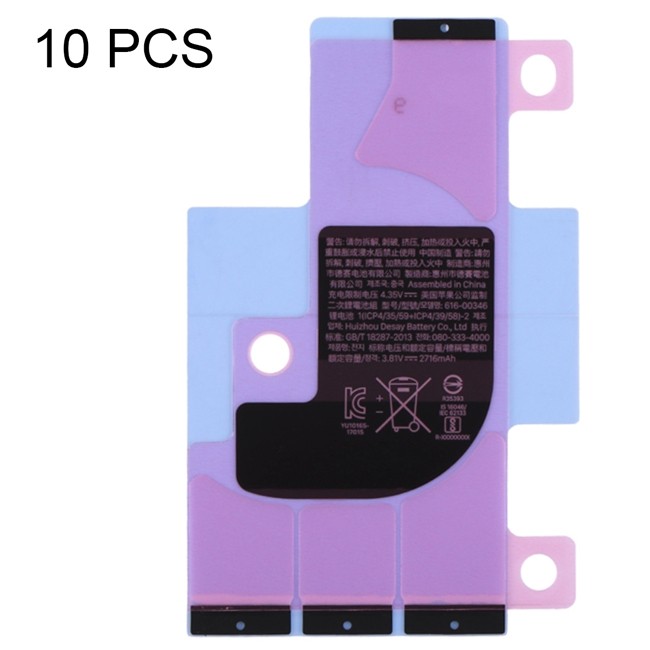 10x Batterij sticker voor iPhone XR voor 9,90 €