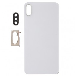 Cache vitre arrière avec lentille et adhésif pour iPhone XS Max (Blanc)(Avec Logo) à 14,90 €