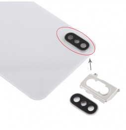 Achterkant glas met camera lens und lijm voor iPhone XS Max (wit)(Met Logo) voor 14,90 €
