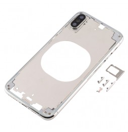 Full Back Housing Cover for iPhone XS Max (Transparent + White) at 64,90 €