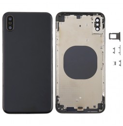 Full Back Housing Cover for iPhone XS Max (Black)(With Logo) at 64,90 €