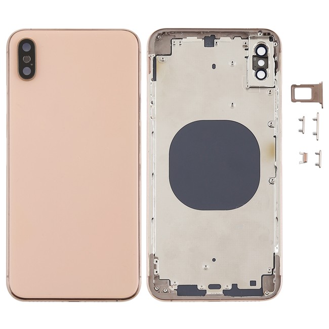 Full Back Housing Cover for iPhone XS Max (Gold)(With Logo) at 64,90 €