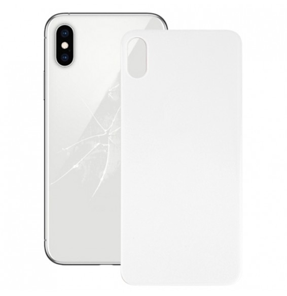 Back Cover Rear Glass with Adhesive for iPhone XS Max (White)(With Logo)