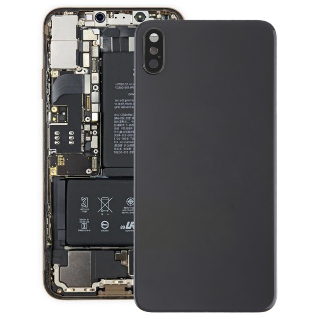 Cache vitre arrière avec lentille et adhésif pour iPhone XS Max (Noir)(Avec Logo) à 14,90 €