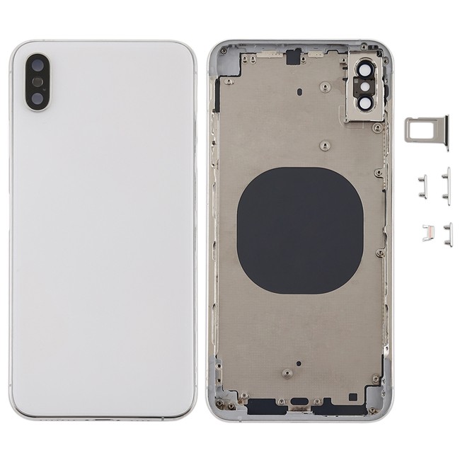 Full Back Housing Cover for iPhone XS Max (White)(With Logo) at 64,90 €