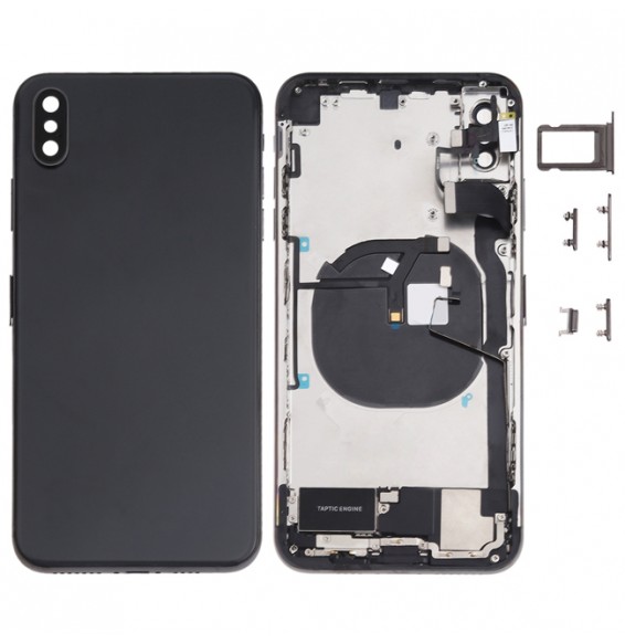 Back Housing Cover Assembly for iPhone XS Max (Black)(With Logo)