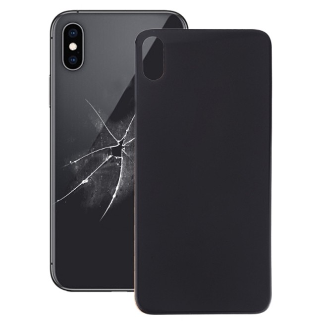 Achterkant glas met lijm voor iPhone XS Max (Zwart)(Met Logo) voor 12,90 €