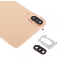 Rückseite Akkudeckel Glas mit Linse und Kleber für iPhone XS (Gold)(Mit Logo) für 14,90 €