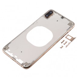 Full Back Housing Cover for iPhone XS (Transparent + Gold) at 52,90 €
