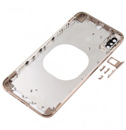 Full Back Housing Cover for iPhone XS (Transparent + Gold) at 52,90 €