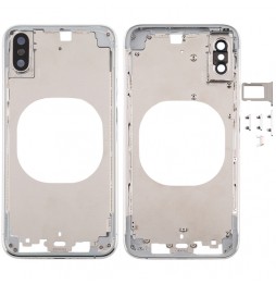 Full Back Housing Cover for iPhone XS (Transparent + White) at 52,90 €