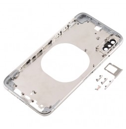 Full Back Housing Cover for iPhone XS (Transparent + White) at 52,90 €