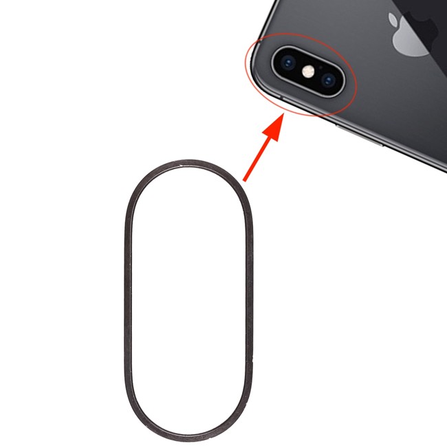 Rear Camera Metal Hoop Ring for iPhone XS & XS Max (Black) at 5,90 €