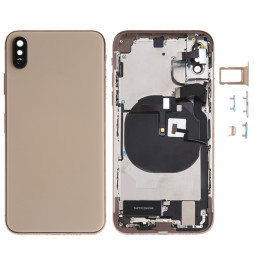 Snel montage achterkant voor iPhone XS (Goud)(Met Logo)