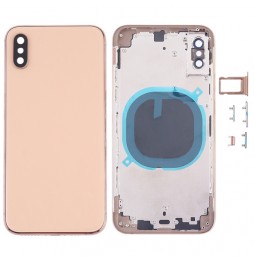Full Back Housing Cover for iPhone XS (Gold)(With Logo) at 49,90 €