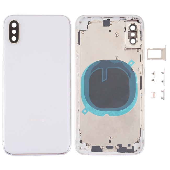 Full Back Housing Cover for iPhone XS (White)(With Logo) at 49,90 €
