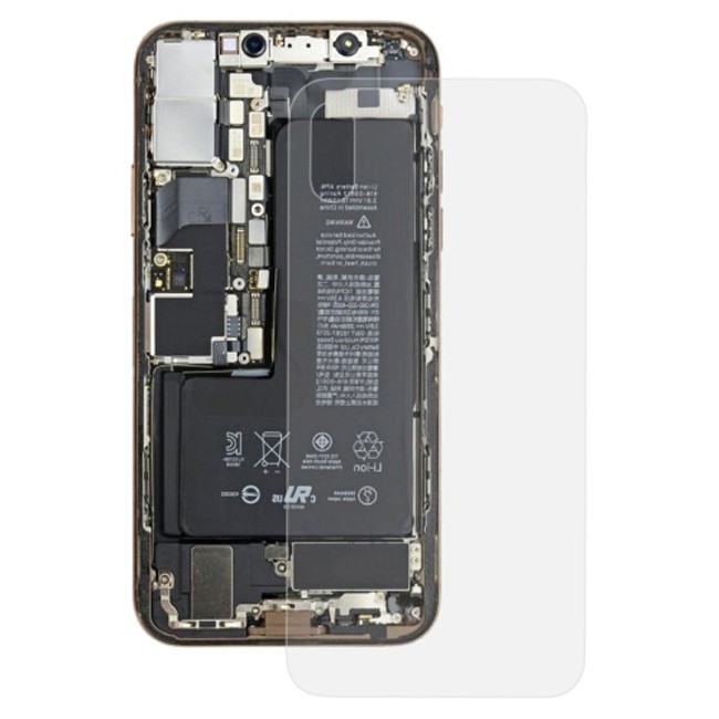Cache vitre arrière avec adhésif pour iPhone XS (Transparent) à 12,90 €