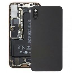 Cache vitre arrière avec lentille et adhésif pour iPhone XS (Noir)(Avec Logo) à 14,90 €