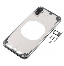 Full Back Housing Cover for iPhone XS (Transparent + Black) at 52,90 €