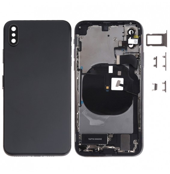 Back Housing Cover Assembly for iPhone XS (Black)(With Logo)