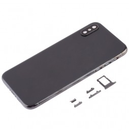 Full Back Housing Cover for iPhone XS (Black)(With Logo) at 49,90 €