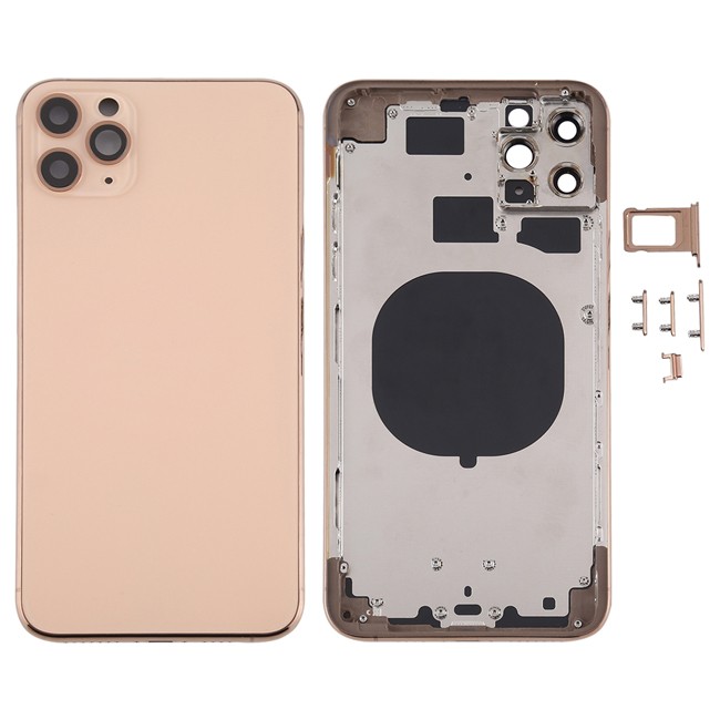 Full Back Housing Cover for iPhone 11 Pro Max (Gold)(With Logo) at 79,50 €