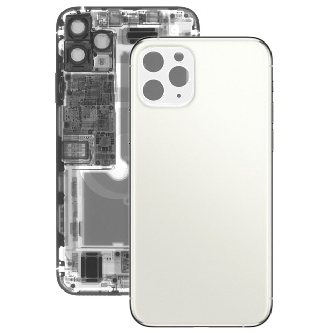 Rückseite Akkudeckel Glas für iPhone 11 Pro Max (Silber)(Mit Logo) für 17,90 €