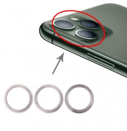 3x Achter camera metaal contour voor iPhone 11 Pro Max (Zilver) voor 9,45 €
