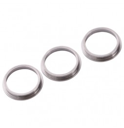 3x Camera Metal Hoop Ring for iPhone 11 Pro Max (Silver) at 9,45 €