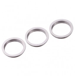 3x Camera Metal Hoop Ring for iPhone 11 Pro Max (Silver) at 9,45 €