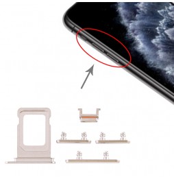 SIM kartenhalter + Knöpfe für iPhone 11 Pro Max (Silber) für 9,90 €