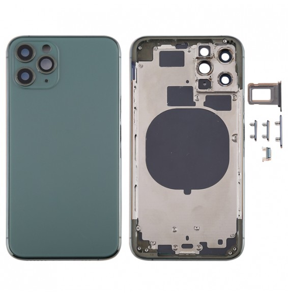 Full Back Housing Cover for iPhone 11 Pro Max (Midnight Green)(With Logo)