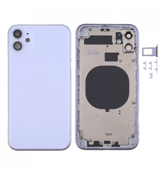 Full Back Housing Cover for iPhone 11 (Purple)(With Logo)