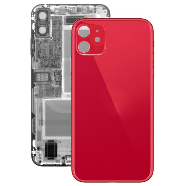 Achterkant glas voor iPhone 11 (Rood)(Met Logo) voor 12,90 €