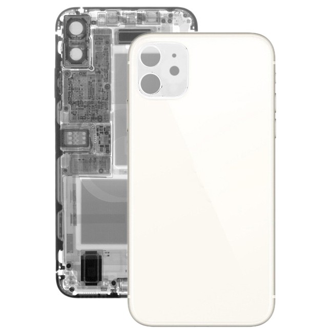 Cache vitre arrière pour iPhone 11 (Blanc)(Avec Logo) à 12,90 €