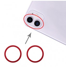 2x Camera Metal Hoop Ring for iPhone 11 (Red) at 6,85 €