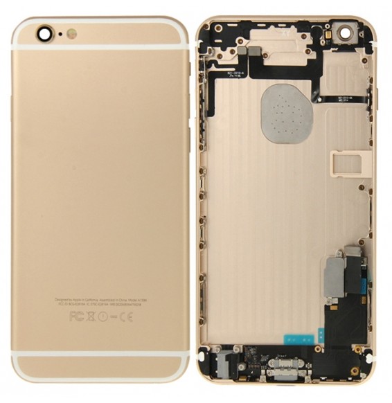 Back Housing Cover Assembly for iPhone 6 Plus (Gold)(With Logo)