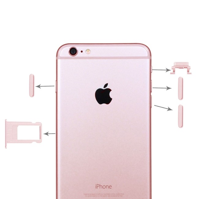 SIM kartenhalter + Knöpfe für iPhone 6 Plus (Rosa gold) für 7,90 €
