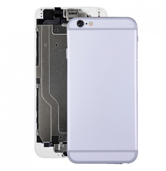 Full Back Housing Cover for iPhone 6 (Silver)(With Logo)