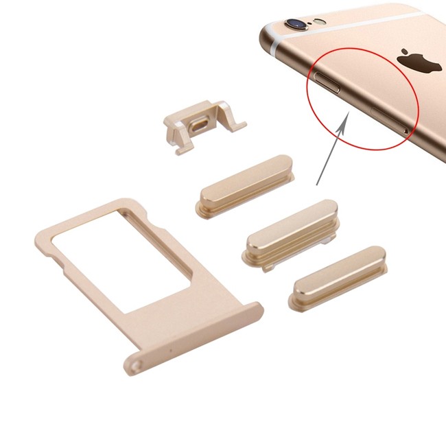 SIM kartenhalter + Knöpfe für iPhone 6s Plus (Gold) für 7,90 €