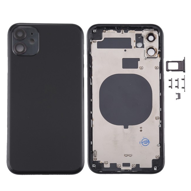 Full Back Housing Cover for iPhone 11 (Black)(With Logo) at 36,90 €