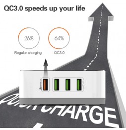 QC 3.0 8x USB Snellaadstation (UK-stekker) voor 33,95 €