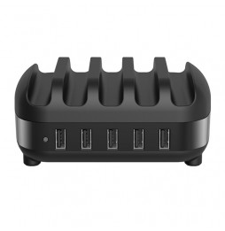 5x Smart USB Charging Station for Phones and Tablets 40W (Black) at 39,95 €