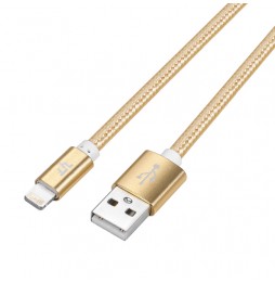 Câble USB de 3m certifié MFI en nylon pour iPhone, iPad, AirPods 2.4A (Or) à 21,95 €