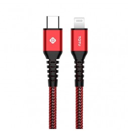 MFi gecertificeerd USB-C snellaadkabel voor iPhone, iPad, AirPods TOTUDESIGN 1m (rood) voor 21,95 €