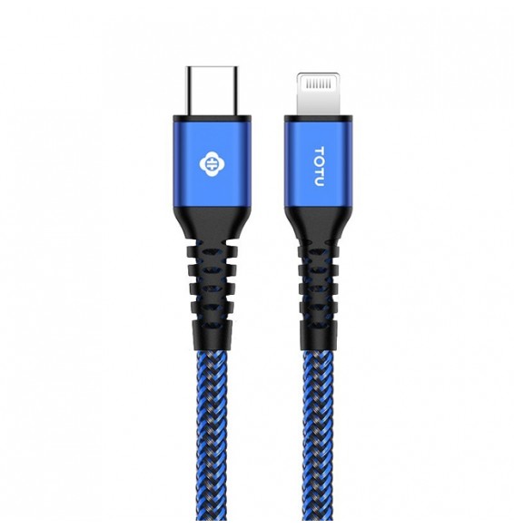 MFI Certified USB-C to Lightning Fast Charge Cable for iPhone, iPad 1m (Blue)