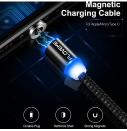 Lightning + Type-C + Micro USB Kabel für iPhone, Samsung, Huawei, Xiaomi... 1m 2A (Silber) für 12,50 €
