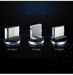 Lightning + Type-C + Micro USB Kabel für iPhone, Samsung, Huawei, Xiaomi... 1m 2A (Gold) für 12,50 €