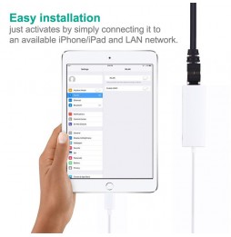 RJ45 Ethernet LAN Network to Lightning Adapter for iPhone, iPad (1m) at 31,95 €