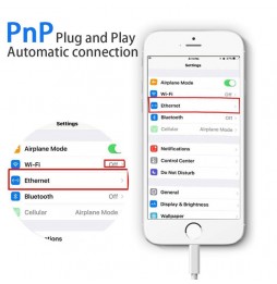 RJ45 Ethernet LAN Netzwerk auf Lightning Adapter für iPhone, iPad (1m) für 31,95 €